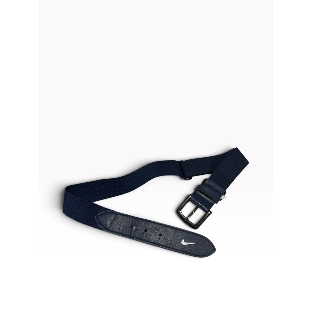 Nike Adjustable Elastic Baseball Belt Navy Blue One Size Swoosh Logo